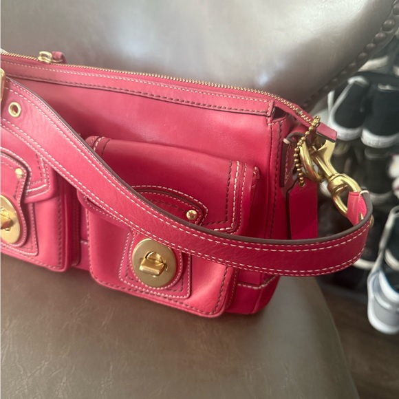 Coach Pink Crossbody Bag with Gold Accents - Picture 3 of 7